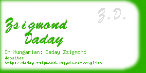 zsigmond daday business card